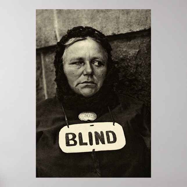 Blind Woman, New York 1917 Poster (Framsidan)