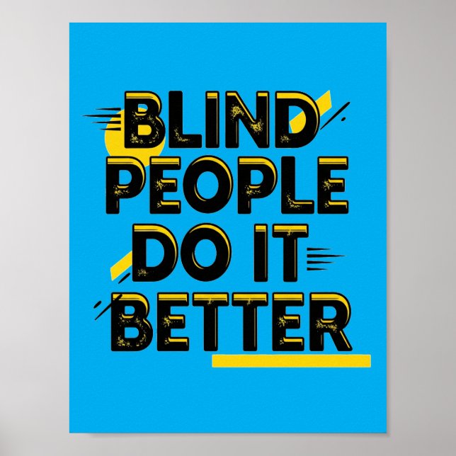 Blinda Gör Det Bättre - Blå Poster (Framsidan)