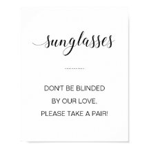 Blinda inte av våra solglasögon i Kärlek Bröllop