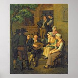 Blinden Singer, 1828 Poster
