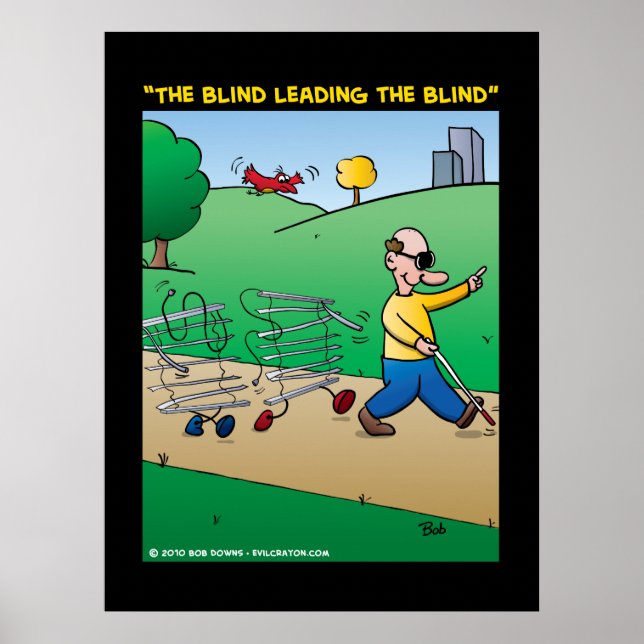 "Blinden som leder Blinden" Poster (Framsidan)