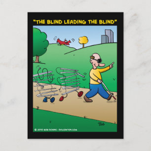"Blinden som leder Blinden" Vykort