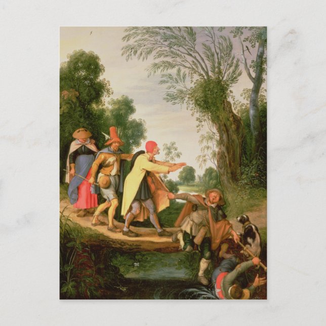 Blinden som leder Blinden Vykort (Framsida)