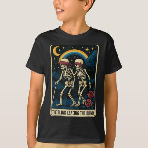 Blinden som leder Blindens roliga Tarot Card-skele T Shirt