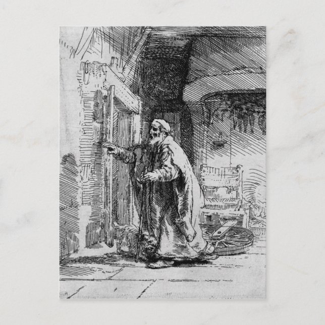 Blinden Tobit, 1651 Vykort (Framsida)