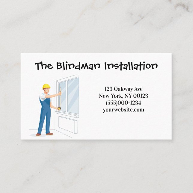 Blindens installationstjänst visitkort (Framsida)