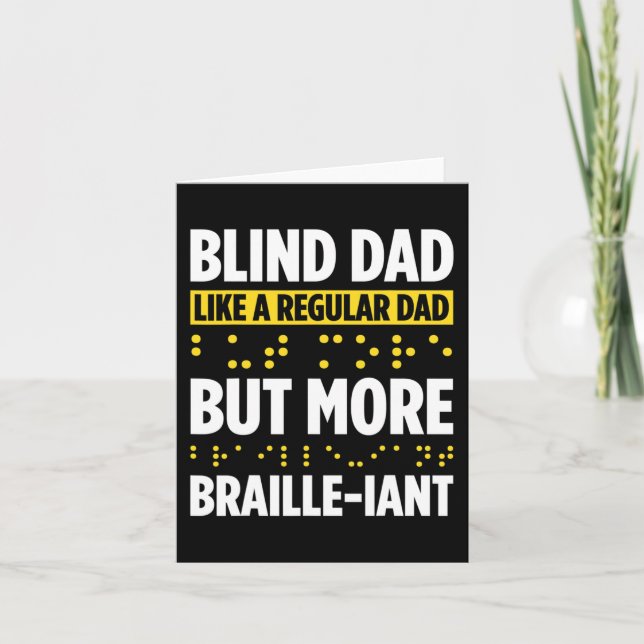 Blindhet hos Blind People Blind Person Braille Re Kort (Framsida)