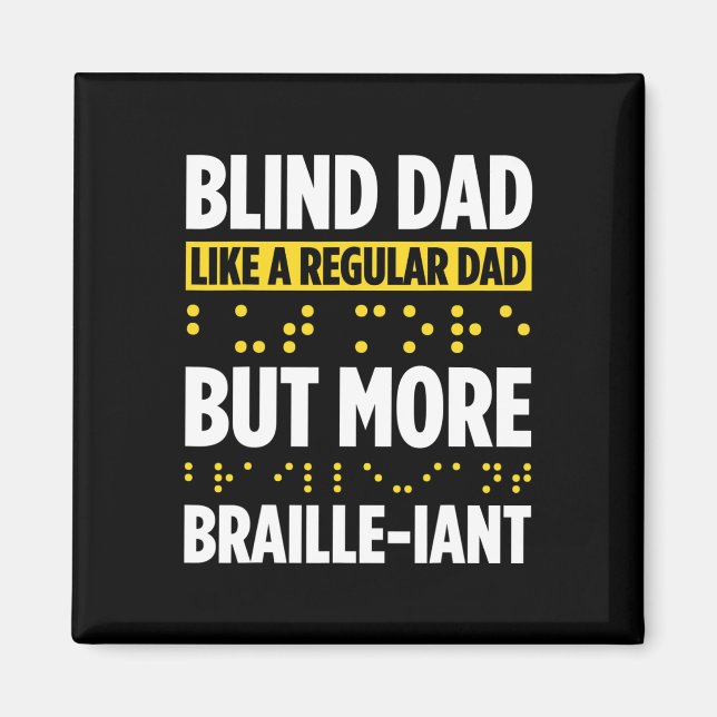 Blindhet hos Blind People Blind Person Braille Re Magnet (Framsidan)