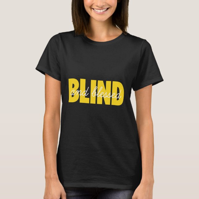 Blindhet hos Blind People Blind Person Braille Re T Shirt (Framsida)