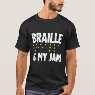 Blindhet hos Blind People Blind Person Braille Re T Shirt