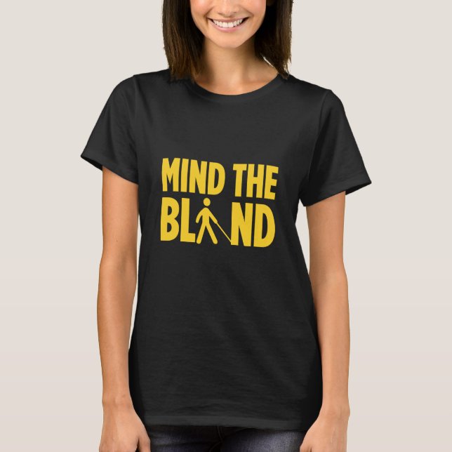 Blindhet hos Blind People Blind Person Braille Re T Shirt (Framsida)