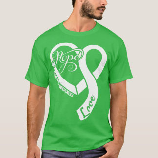 Blindhet Medvetenhet om Hökar Kärlek Heart Ribbon T Shirt