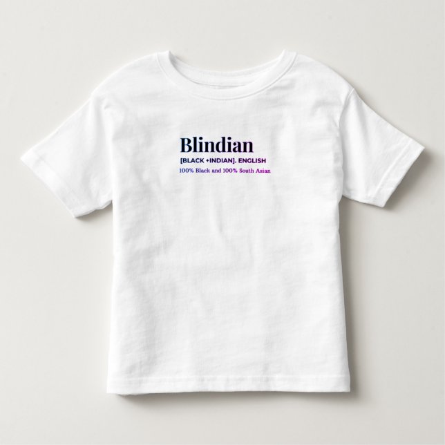 Blindiansk småbarn-tröja t shirt (Framsida)