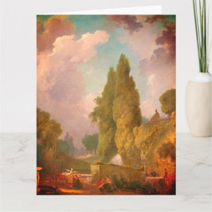 Blindmans bluff, av Fragonard: Large, Blank Kort