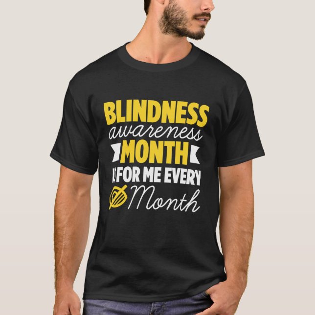 Blindness For Blind People Blind Person Braille Re T Shirt (Framsida)