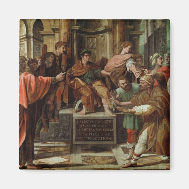 Blindningen av Elymas (tecknaden för Sistine Ch Magnet (Framsidan)