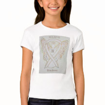 Blindring Vit medvetenhet Ribbon Angel Shirt