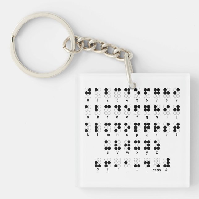Blindskriftalfabetblinden märker symbol (Framsidan)