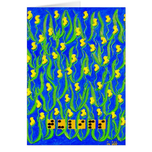 Blindskrifttulpan Hälsningskort (Framsidan)