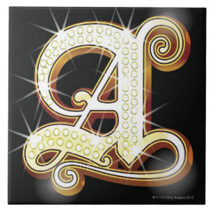Bling alfabet A Kakelplatta