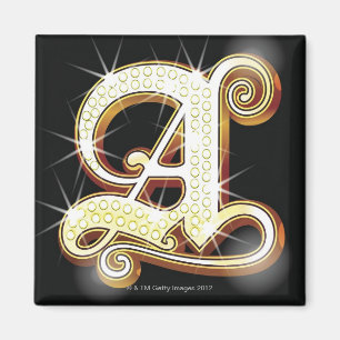 Bling alfabet A Magnet