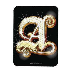Bling alfabet A Magnet