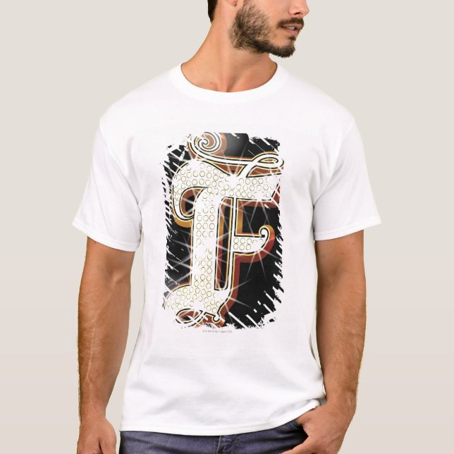 Bling alfabet F T-shirt (Framsida)