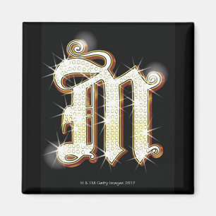 Bling alfabet M Magnet