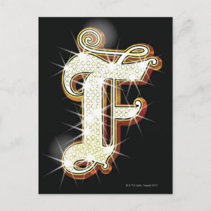 Bling alphabet F Vykort