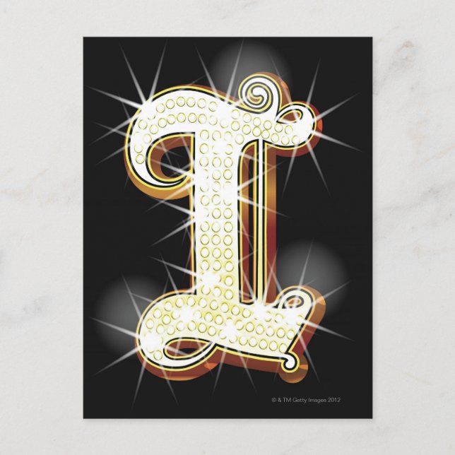 Bling alphabet I Vykort (Framsida)