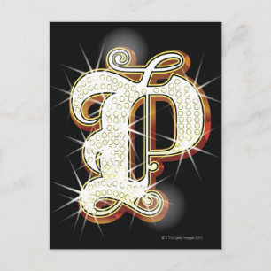 Bling alphabet P Vykort