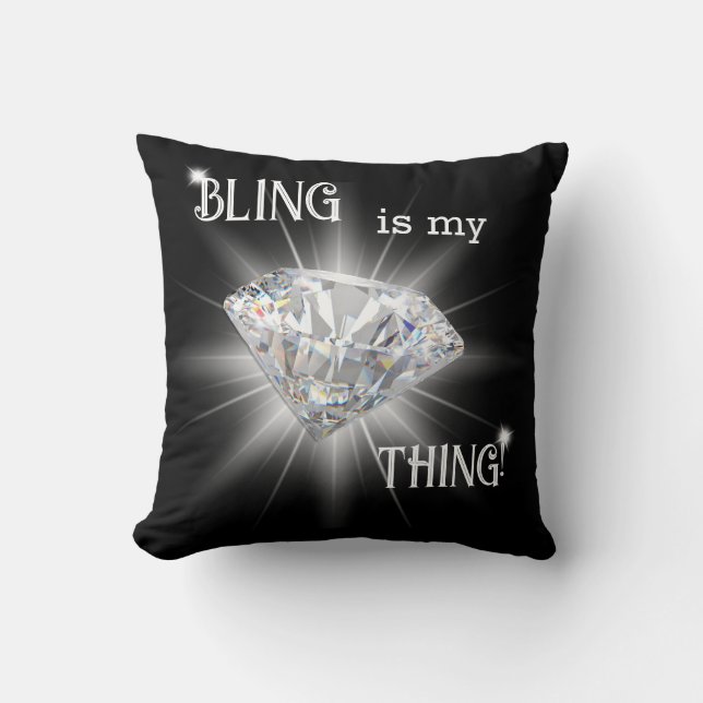 Bling är Min Sak Diamond Gnistra Kudde (Framsida)