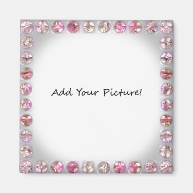 Bling Bild Ram! Lägg till din egen bild. Magnet (Framsidan)