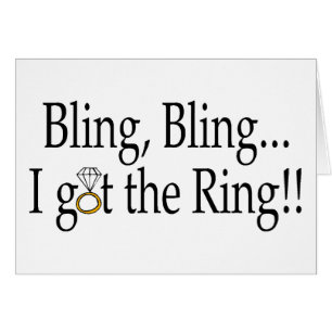 Bling Bling fick jag ringen Hälsningskort