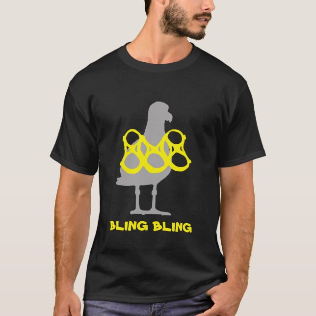 Bling Bling fiskmåst-skjorta T-shirt (Framsida)