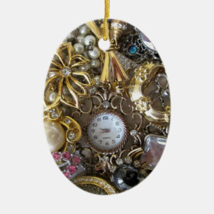bling bling smyckensamling julgransprydnad keramik