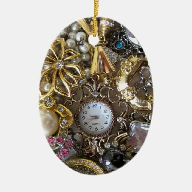 bling bling smyckensamling julgransprydnad keramik (Framsidan)