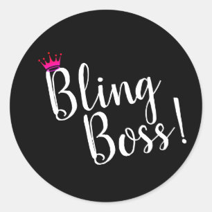Bling chefklistermärkear runt klistermärke