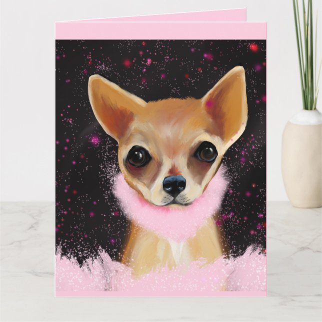 Bling Chihuahua Kort (Framsida)