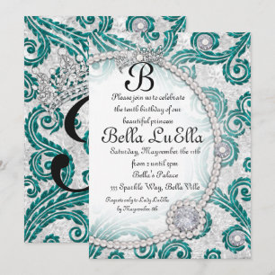 Bling Diamond Pearls Party-inbjudningar Inbjudningar