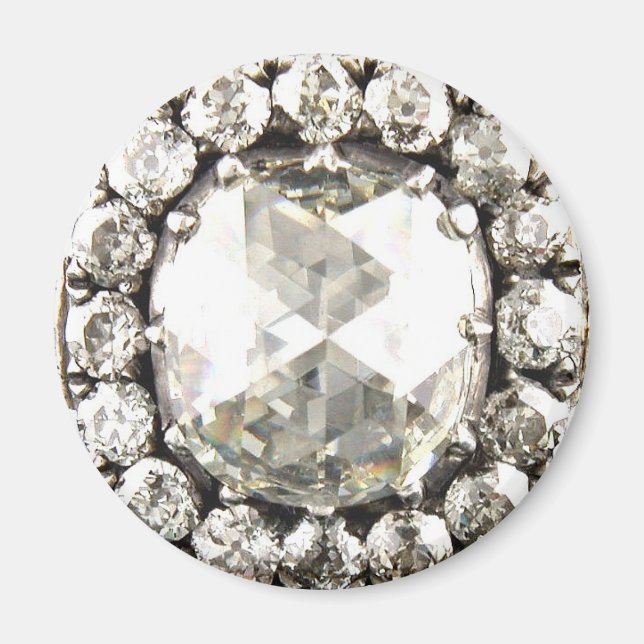 Bling Diamond Rhinestone Vintage Costume Jewelry Magnet (Framsidan)