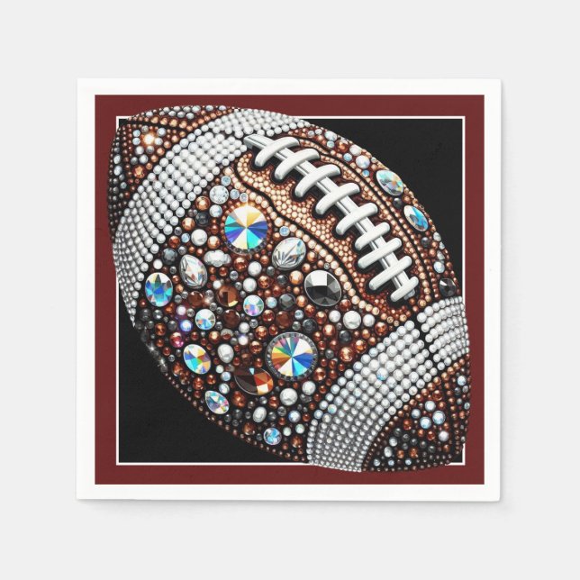 Bling Football Party Big Game Bowl Game Pappersservett (Framsidan)