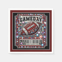 Bling Football Party Big Game Bowl Game Pappersservett