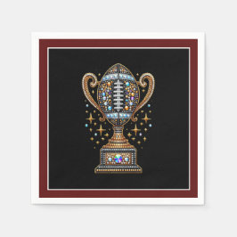 Bling Football Party Big Game Bowl Game Trophy Pappersservett