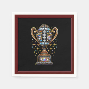 Bling Football Party Big Game Bowl Game Trophy Pappersservett