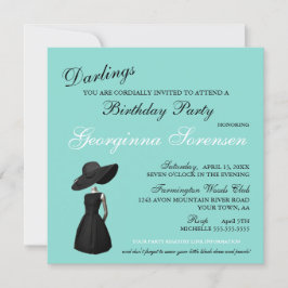 Bling Glam Teal Tiara Birthday-firandet Party