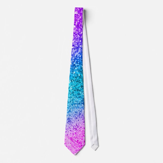 Bling Glitter Girly Rosa Lila Teal Manar Tie Slips (Framsida)
