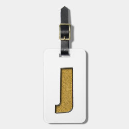 Bling Guld J Bagagebricka