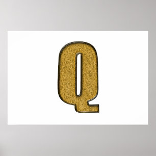 Bling Guld Q Poster