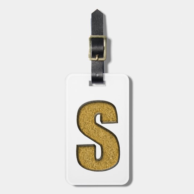 Bling Guld S Bagagebricka (Vertikal Framsida)